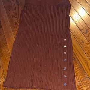 Brown pencil skirt